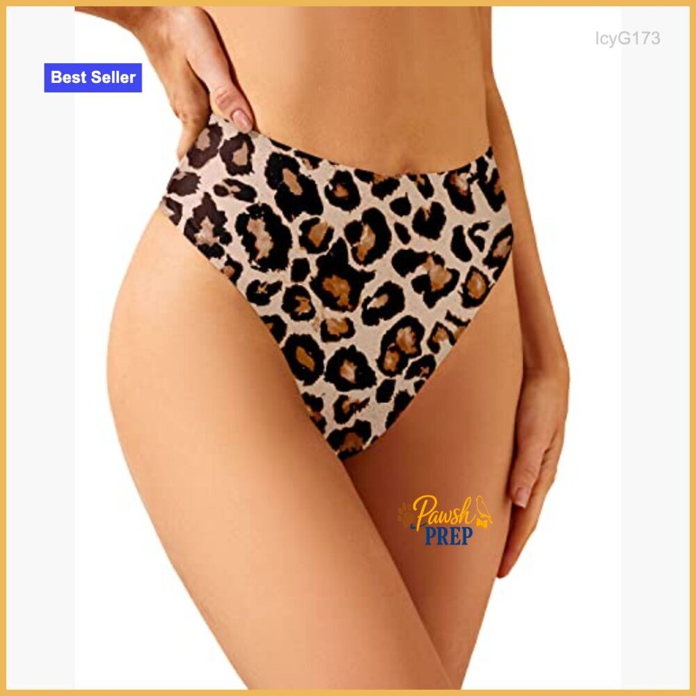 High Waist Thong Bikini Bottoms Cheeky Brazilian Swimwear High Cut - Picture 3 of 7